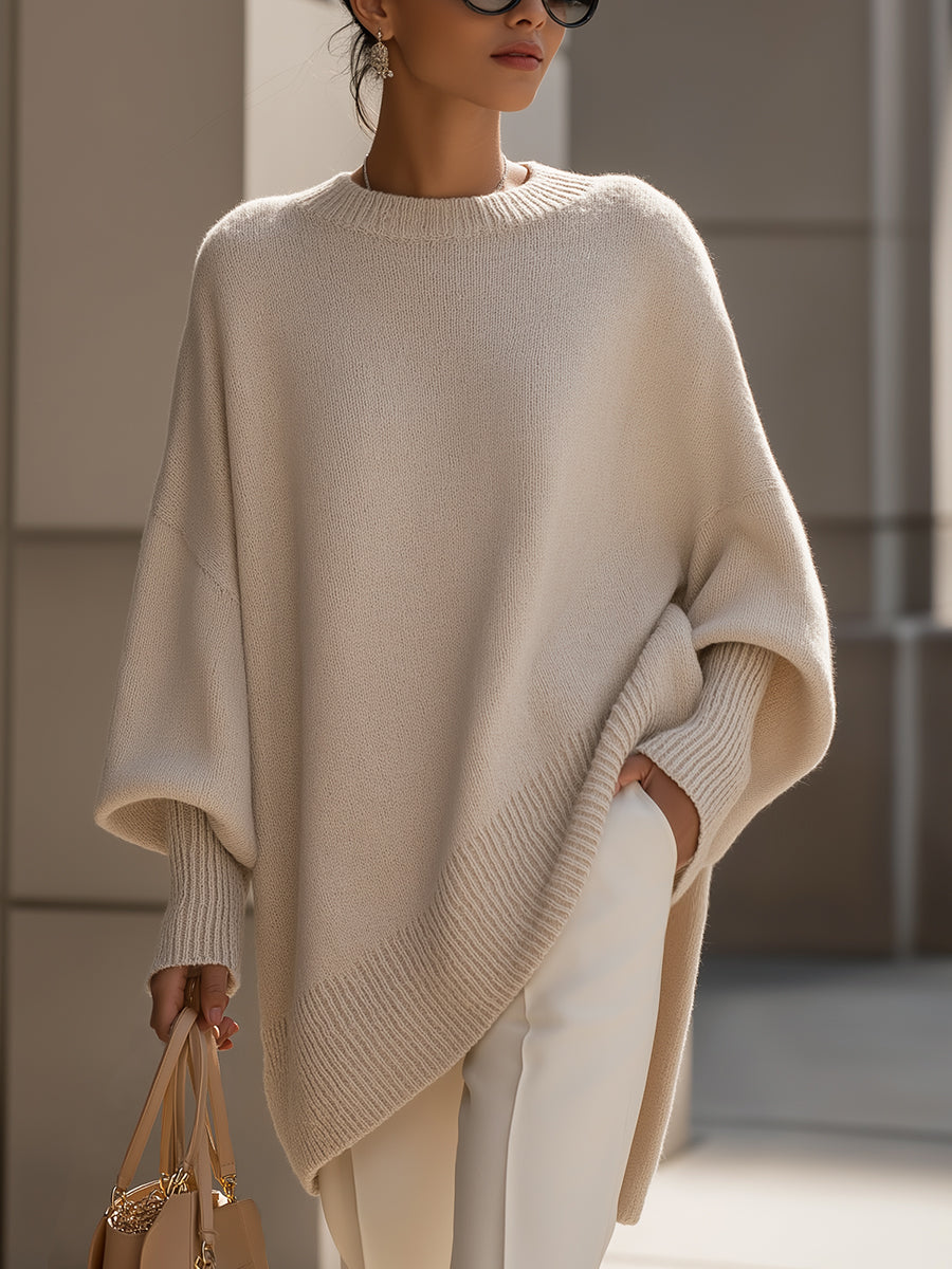 Beata | Oversized svetr se širokým výstřihem