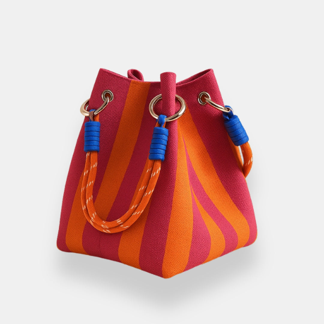 Edita | Kabelka typu bucket s geometrickým vzorem