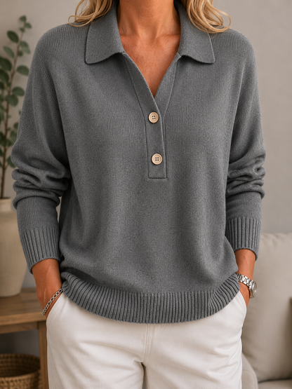 Milena | Elegantní svetr s knoflíky
