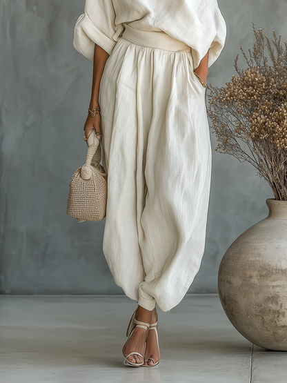 MILADA | Komplet off-shoulder s kalhotami
