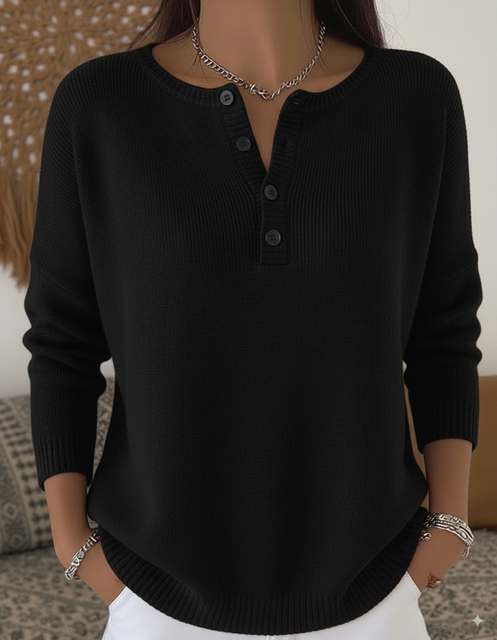 Veronika | Elegantní knoflíkový svetr