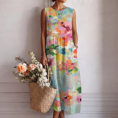 Karla™ | Elegantní vícebarevné midi šaty