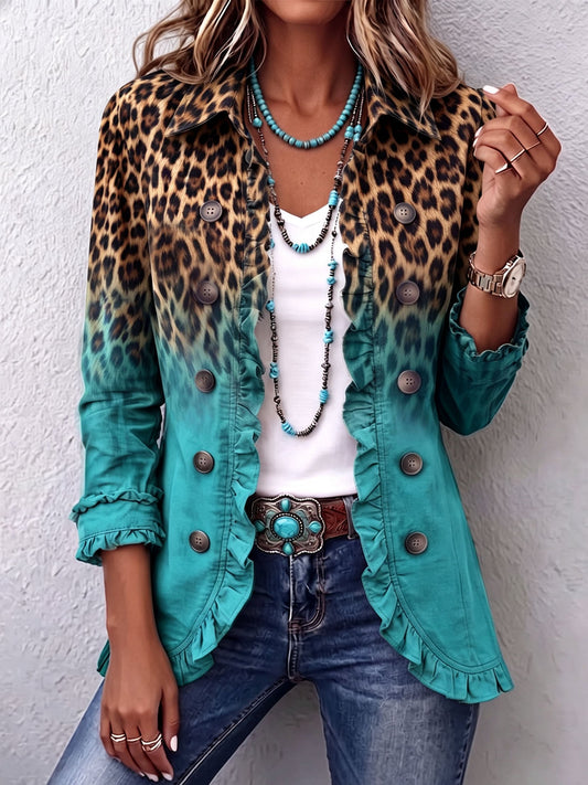 Isabela | Sako s leopardím ombré vzorem