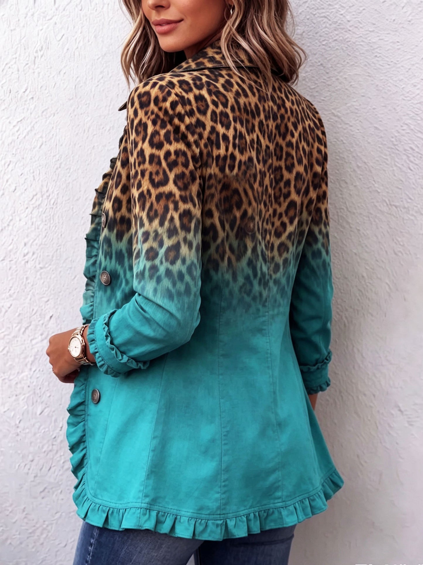 Isabela | Sako s leopardím ombré vzorem