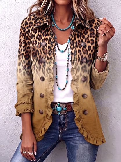 Isabela | Sako s leopardím ombré vzorem